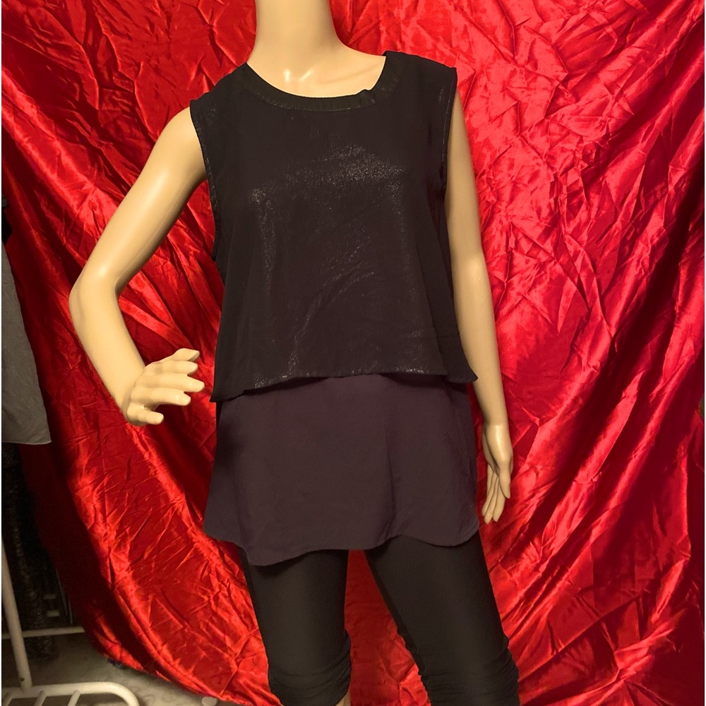 185 Black fancy blouse size M